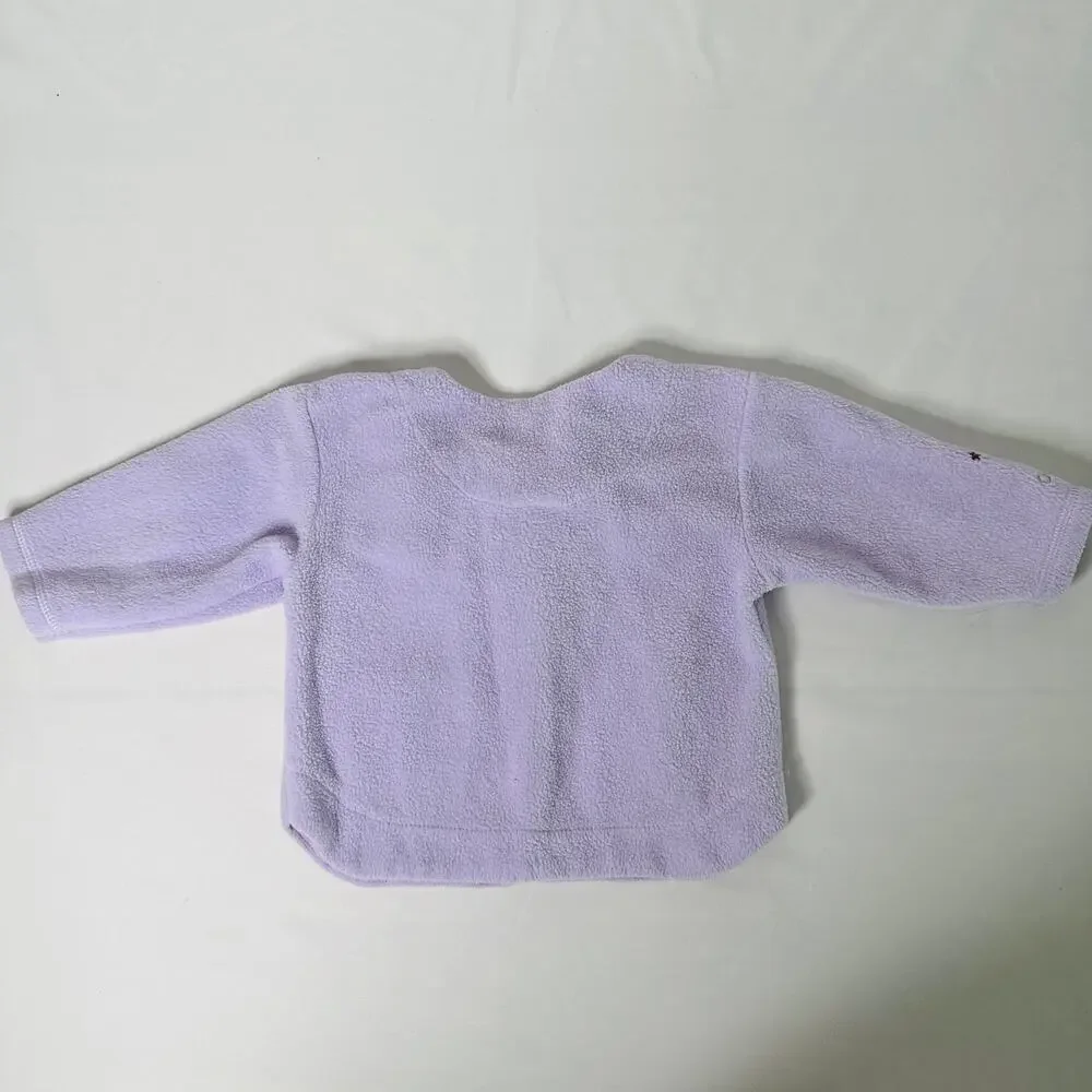 Vintage OshKosh B'Gosh Purple Floral Button Up Cardigan Sweater Sz 12 mo